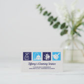 Icons voor reinigingsservice visitekaartje (Staand voorkant)