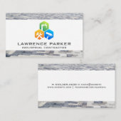 Icons voor reparatie van de constructie | Betonnen Visitekaartje (Voorkant / Achterkant)