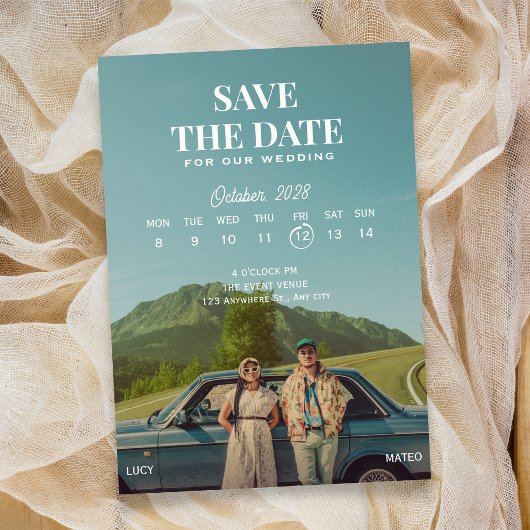 Icoon foto retro bruiloft  save the date