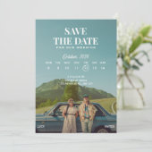 Icoon foto retro bruiloft  save the date (Staand voorkant)