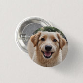 Icoon: hond glimlach ronde button 3,2 cm (Voorkant /achterkant)
