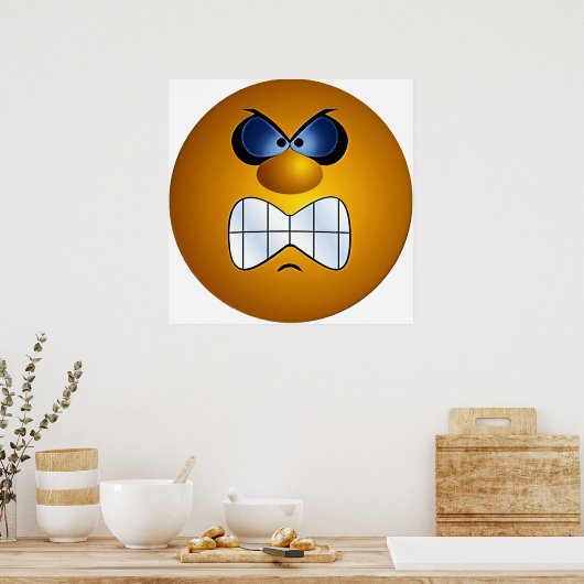 icoon - ik ben erg kwaad - poster (Keuken)