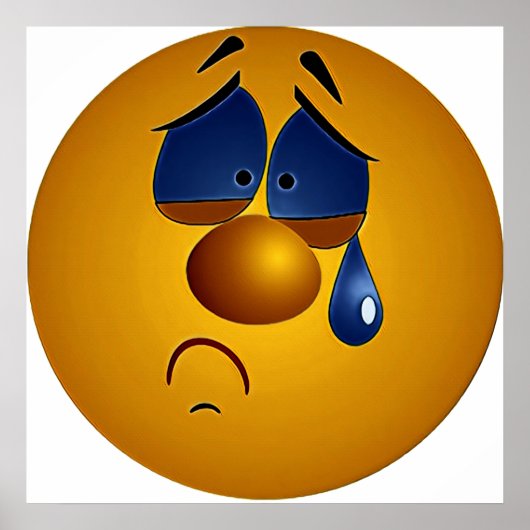 icoon - ik huil - poster (Voorkant)