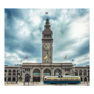 Icoon Klokkentoren van San Francisco Ferry Buildin Foto Afdruk