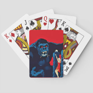 Icoon Koning Kong Reuzen Aap Monster Film Print Pokerkaarten