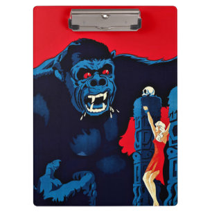 Icoon Koning Kong Reuzen Aap Monster Filmprint Klembord