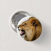 Icoon: leeuw ronde button 3,2 cm (Voorkant /achterkant)