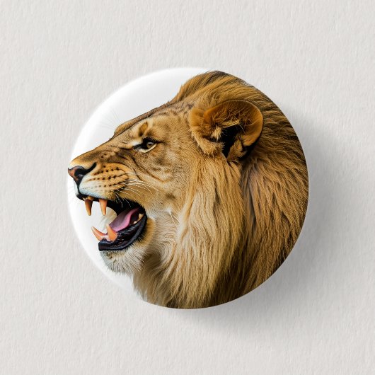 Icoon: leeuw ronde button 3,2 cm (Voorkant)