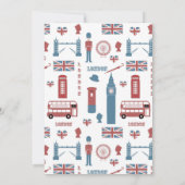 Icoon Londen Tower Bridge Trouw Uitnodiging (Achterkant)