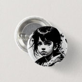 Icoon: meisje ronde button 3,2 cm (Voorkant /achterkant)