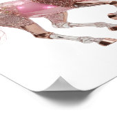 Icoon Paars PINK GLITTEREND PAARD Poster (Hoek)