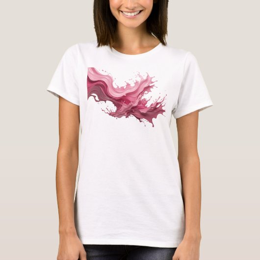 Icoon Roze ABSTRACTE KUNST Kunstprint T-shirt (Voorkant)