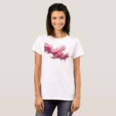 Icoon Roze ABSTRACTE KUNST Kunstprint T-shirt (Voorkant volledig)