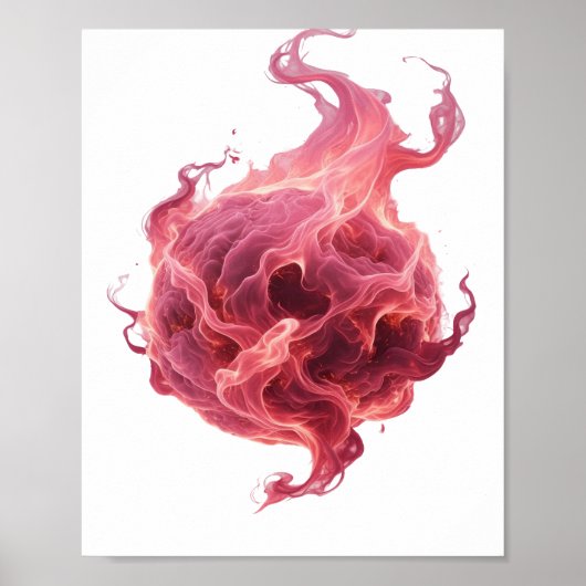 Icoon Roze ABSTRACTE KUNST Statement Design Poster (Voorkant)