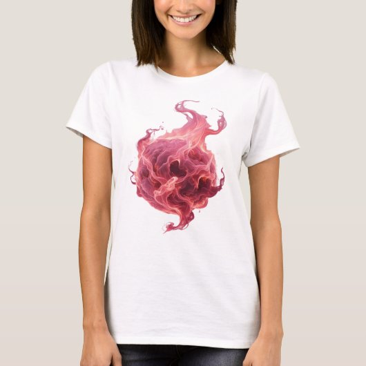 Icoon Roze ABSTRACTE KUNST Statement Design T-shirt (Voorkant)
