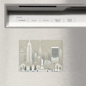 Icoon Standbeeld van de Vrijheid & NYC Silhouet Ke Magneet (Insitu (Vaatwasser))