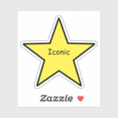 Icoon Ster Sticker – Grappige Minimaal Sticker (Vel)