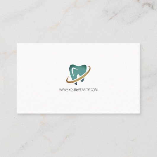 Icoon Tand reinigen | tandheelkunde Visitekaartje (Achterkant)