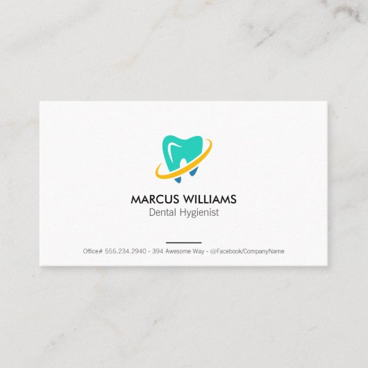 Icoon Tand reinigen | tandheelkunde Visitekaartje (Voorkant)