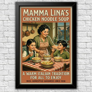 Icoon van 1960s-reclame poster