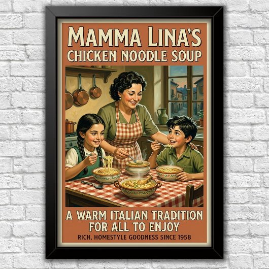 Icoon van 1960s-reclame poster