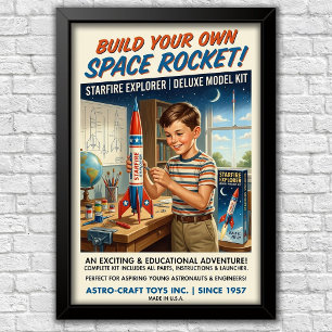 Icoon van 1960s-reclame poster