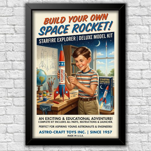 Icoon van 1960s-reclame poster