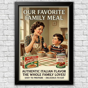 Icoon van 1960s-reclame poster