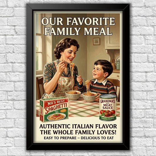 Icoon van 1960s-reclame poster