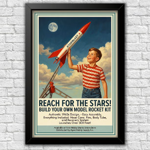 Icoon van 1960s-reclame poster