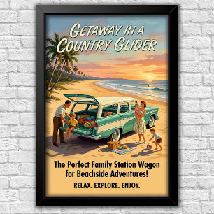 Icoon van 1960s-reclame poster