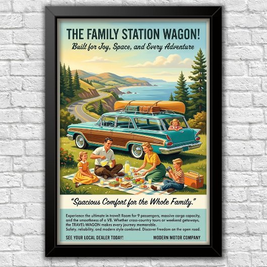 Icoon van 1960s-reclame poster