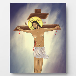 Icoon van Christus aan het Kruis Fotoplaat
