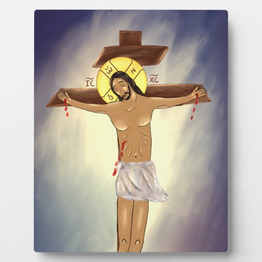 Icoon van Christus aan het Kruis Fotoplaat (Voorkant)