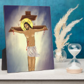 Icoon van Christus aan het Kruis Fotoplaat (Zijkant)