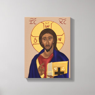 Icoon van Christus Canvas Afdruk