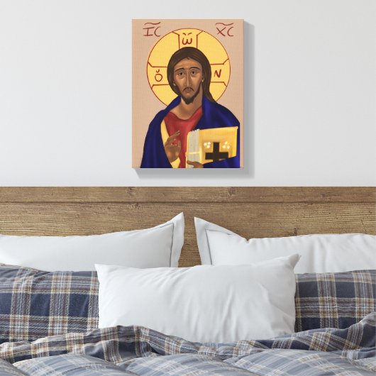 Icoon van Christus Canvas Afdruk (Insitu (Slaapkamer))