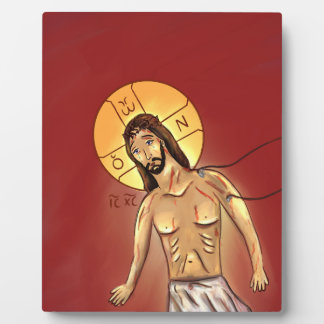 Icoon van Christus Fotoplaat