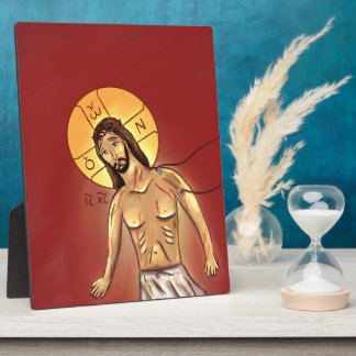 Icoon van Christus Fotoplaat