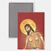Icoon van Christus Magneet (Voorkant / Achterkant)