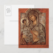 Icoon van de Gezegende Maagd met Drie Handen Briefkaart (Voorkant / Achterkant)