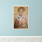 Icoon van de Heilige Nicolaas Canvas Afdruk (Insitu (Houten vloer))
