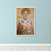 Icoon van de Heilige Nicolaas Canvas Afdruk (Insitu (Houten vloer))