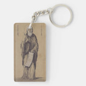 Icoon van de Heilige Profete Elia Heilige Kunst Sleutelhanger (achterkant)