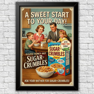 Icoon van de jaren 60 reclame poster
