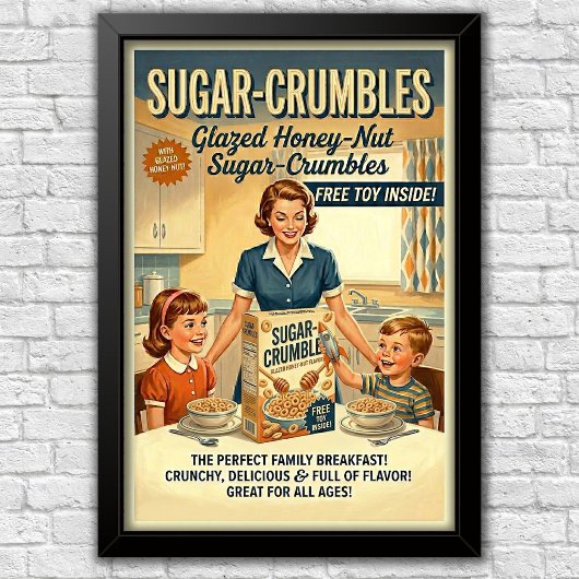 Icoon van de jaren 60 reclame poster