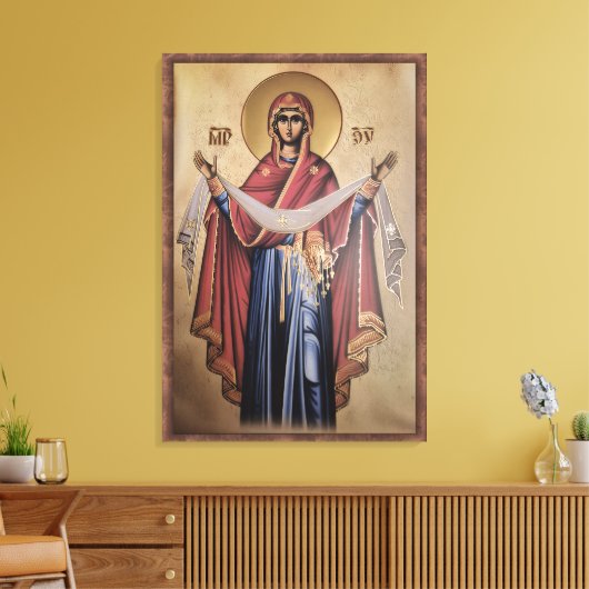 Icoon van de Maagd Maria Canvas Afdruk (Insitu (Woonkamer))