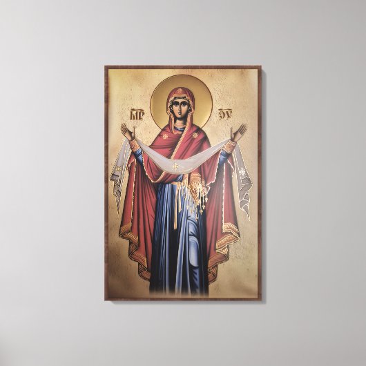 Icoon van de Maagd Maria Canvas Afdruk (Voorkant)