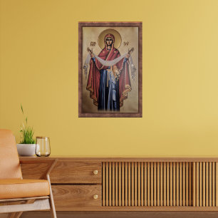Icoon van de Maagd Maria Poster