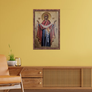 Icoon van de Maagd Maria Poster